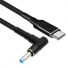Kabel ładujący PD USB-C do DC 4,5 x 3,0 mm 100 W, nylonowy, 1,8 m, do szybkiego ładowania laptopa HP UC-110-4530HP