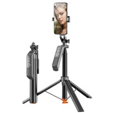 T02TK Bluetooth-fjernkontroll Selfiestang Stativ 360 Roterbar for Telefon