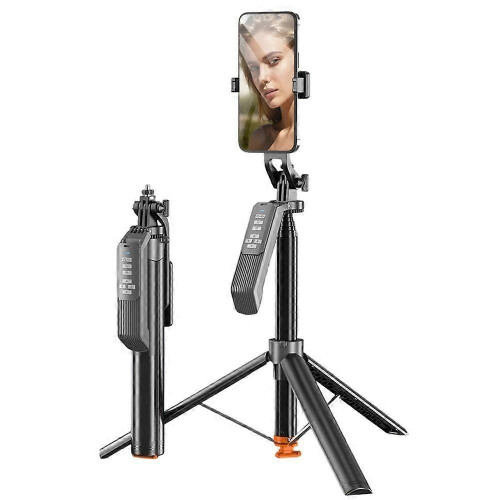 T02TK Bluetooth Remote Control Selfie Stick Tripod Stand 360 Rotatable for Phone