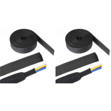 2 gaines thermorétractables tressées 2 en 1 pour tuyaux, câbles et fils de diamètre irrégulier (1/2 po / 12 mm)