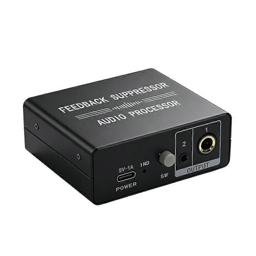 Professional One Button Feedback Suppressor with Lossless Intelligent Audio Processor