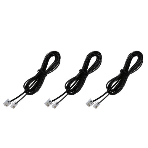 3-pack RJ11 6P4C telefonsladd 2M för ADSL-modem