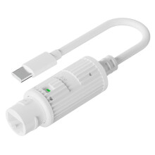 Adattatore PoE a USB-C da 48 V a 5 V 2,4 A con protezione da sovracorrente, involucro in ABS multicolore.
