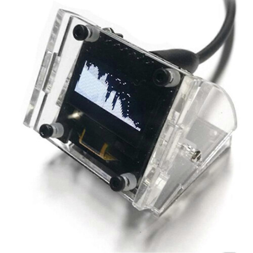 0.96 Inch OLED Music Spectrum Analyzer VU METER Rhythm Display Amp Voice Control