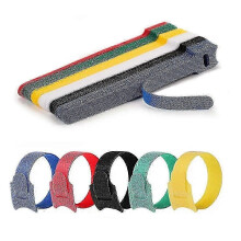 Confezione da 60 fascette stringicavo regolabili e riutilizzabili con chiusura a strappo da 15 cm.