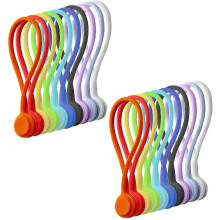 Confezione da 20 fascette magnetiche riutilizzabili da 190 mm, set da 10 colori.