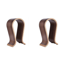 2X U-Shape Wooden Headset Stand Holder Hanger for On-Ear Headphones Desk Display