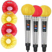 200Pcs Disposable Non-woven Handheld Microphone Windscreen Covers