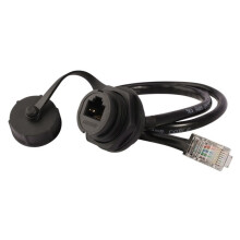 M25 Network Laptop Telecom Extension Cable Ethernet LAN Wire RJ45 Connector CAT6 Signal Female Socket Panel 0.5m