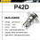 τεμάχιο P42d 6v/12v LED λάμπα προβολέα μοτοσικλέτας υψηλής/χαμηλής δέσμης, π 2