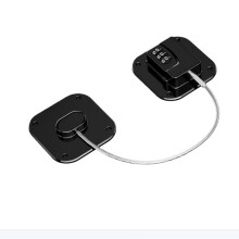 No Drilling Required Combination Refrigerator Lock - Square Password Lock Standard Size (2-Pack) Black