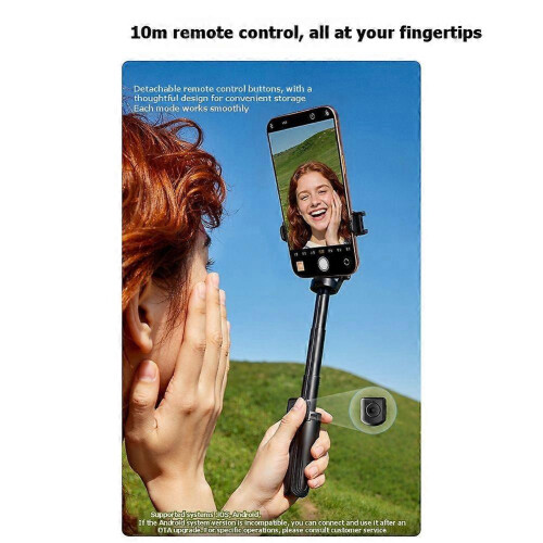 JJ21 Bluetooth Selfie Stick Tripod Remote Extendable Mini Tripod Vlog Stand Phone Holder 1