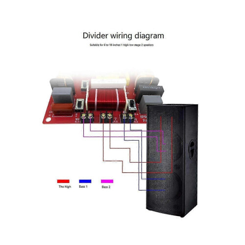 3-Way Adjustable Frequency High Low Crossover Divider Stage Speaker 2