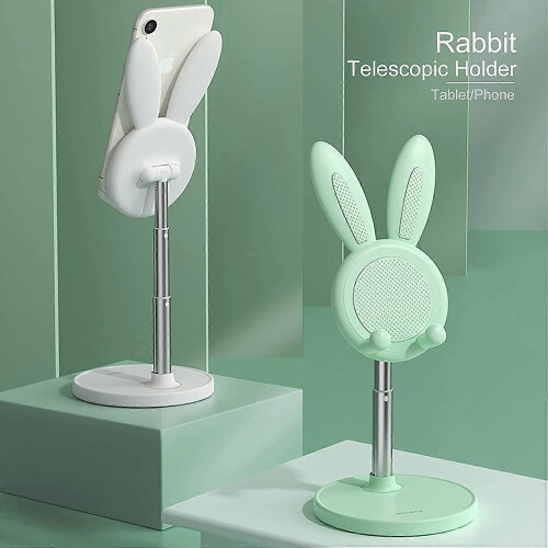 Bunny Phone Stand Quick Adjust Angle Height Desk Case Friendly All Phone iPad Kindle 1