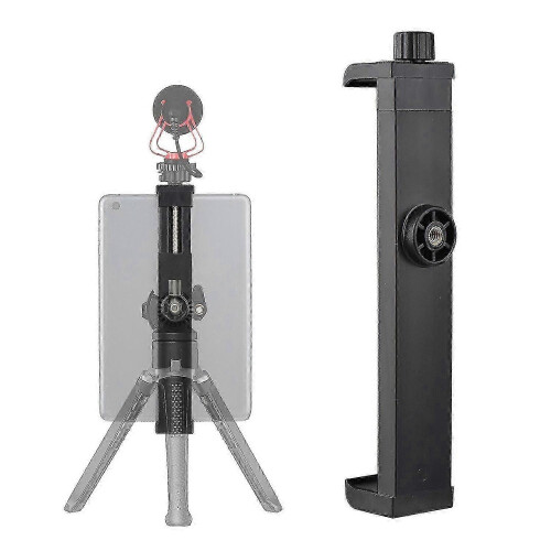 Multifunctional Tablet Holder Clamp Tripod Adapter Bracket 16-23.5cm Adjustable 1/4 Inch Screw 2
