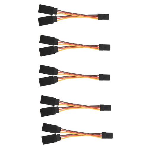 stk. JR/Futaba-stil servo Y-sele splitterkabel 1 til 2 hann-hun forlengelse 7 cm RC 1