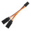 stk. JR/Futaba-stil servo Y-sele splitterkabel 1 til 2 hann-hun forlengelse 7 cm RC 4