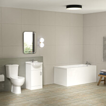 Bathroom Suite 1400mm Square Bathtub With 450mm Freestanding Vanity and Toilet
