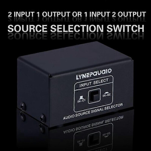 2 in 1 Out or 1 in 2 Out Audio Source Selector Switcher RCA Interface Lossless Speaker 1
