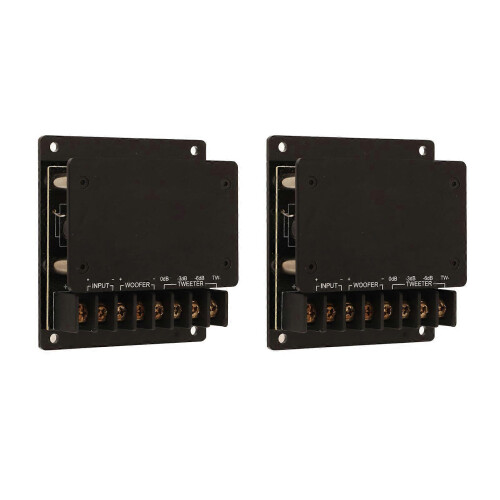 2Pcs 120W 2-Way Universal Car Audio Crossover with Overcurrent Protection 1