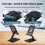 360 Spinning Foldable Stand Height & Angle Adj. Desk Office Phone iPad Tablet 4-10" Black 4