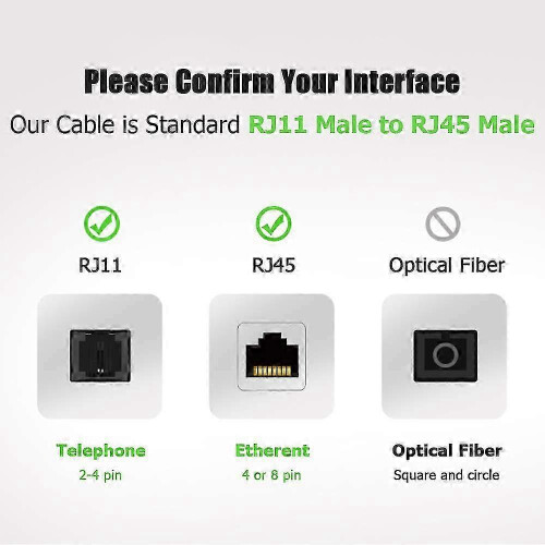 RJ11 til RJ45 telefonkabel 3M for Ethernet-modem 2
