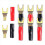 32 Pcs 45 Degree Gold Plated U Fork Y Spade Plug for Speaker Wire 2