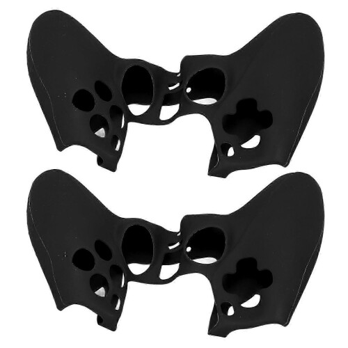 2Pcs Ergonomic Soft Silicone Anti-Slip Dustproof Handle Sleeve for PS5 Controller Black 1
