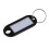 200 Pcs Key ID Label Tags Split Ring Keyring Keychain Black 4