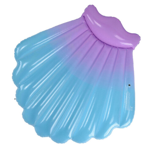 Portable Shell-Shaped PVC Inflatable Float Bed Accessory for Indoor Outdoor 2