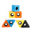 Triangular Orange Station Flag with Microphone Logo 3