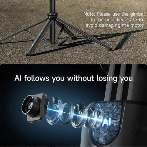 C17 AI Tracking 360 Auto-Rotation Bluetooth Shutter Monopod Tripod Phone Holder 1