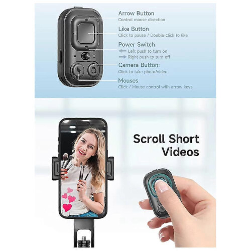 C17 AI Tracking 360 Auto-Rotation Bluetooth Shutter Monopod Tripod Phone Holder 2