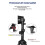 Rotatable 35mm Tripod Pole Mount DJ Speaker Stand Adapter Top Cap Mic Tripod Holder Base 4
