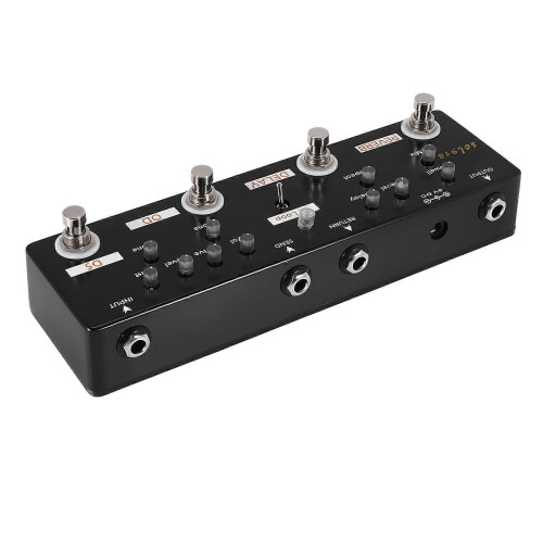 MOSKY Sol918 5-i-1 Gitarr Distortion Delay Reverb Overdrive FX Loop Metal True Bypass 1