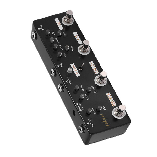 MOSKY Sol918 5-i-1 Gitarr Distortion Delay Reverb Overdrive FX Loop Metal True Bypass 2