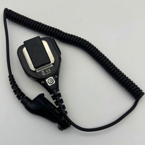 Black Motorola PMMN4025A Remote Speaker Mic with Impres Audio 1