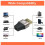 Mini DP hunn- til DP hann-adapter 8K 60Hz for Thunderbolt 2 3