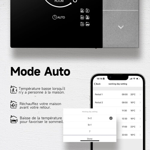 Smart WiFi Thermostat for Underfloor Heating 16A Alexa Google Tuya 2