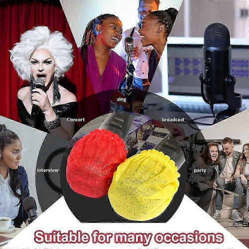 200Pcs Disposable Non-woven Handheld Microphone Windscreen Covers 2