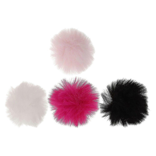 4Pcs Protective Fluffy Mic Covers for Lapel Home Microphone Windscreen Muff 1