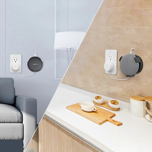 Elegant White Space-Saving Wall Bracket for Mini Sound Box No Dropping Home Accessory 1