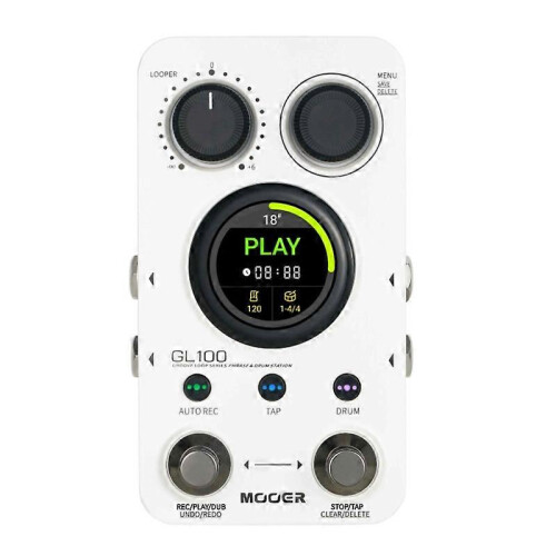 Pedale effetti per drum machine GL100 con registrazione automatica e time stretching, touchscreen da 1,3 pollici. 1
