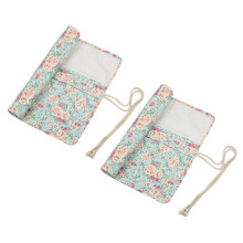 2X 20 Pockets Art Paint Brushes Case Roll  Pen Holder Canvas Pouch Bag