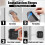 No Drilling Required Combination Refrigerator Lock - Square Password Lock Standard Size (2-Pack) Black 4