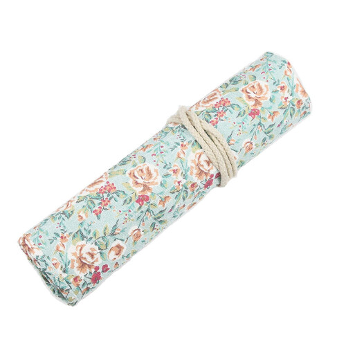 2X 20 Pockets Art Paint Brushes Case Roll  Pen Holder Canvas Pouch Bag 1
