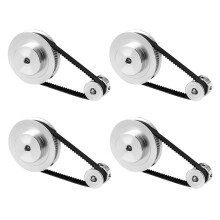 4X 2Gt Synchronous Wheel 1:3 Reduction Transmission Pulley Pulley Model Mechanical Belt for 3D Printer - 200X8X8mm