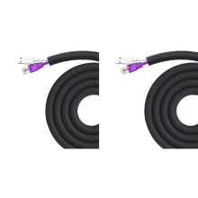 2X Dog and Cat Cord Protector 10ft-3/8inch,Flexible Cable Sleeve,Protects Cables From Pets Chewing