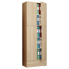 (Chipboard, Brown) Office cupboard file cabinet Lona 5-Piece S