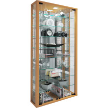 (Matt, Wood) Wall display cabinet Glass display case Vitrosa Mirror